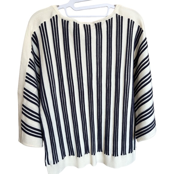 Liverpool NWT Boat Neck Dolman Sweater Navy/Cream Stripe Size M - Picture 3 of 7